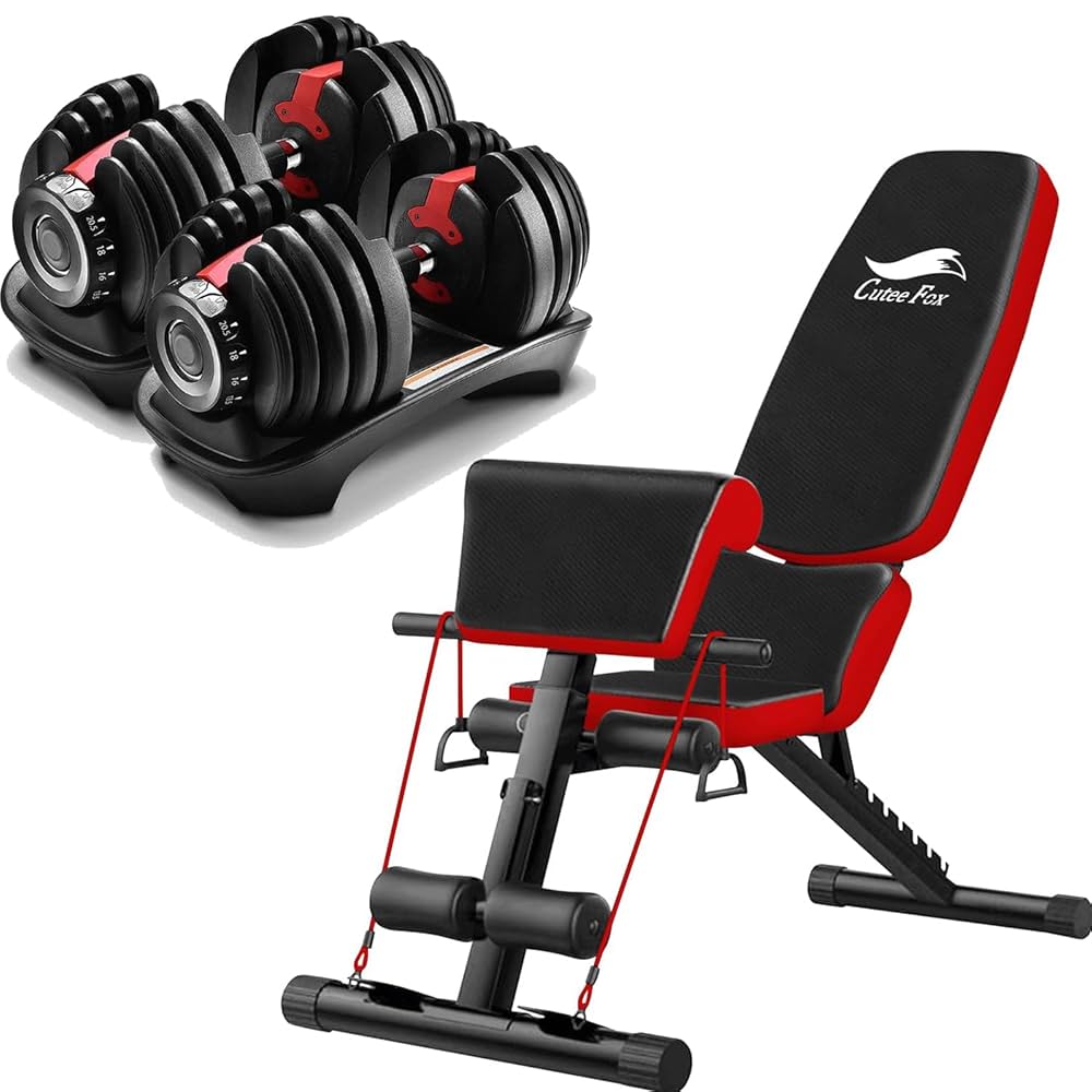 引き取り限定 可変式ダンベル+マルチポジションベンチ+ダンベルミット