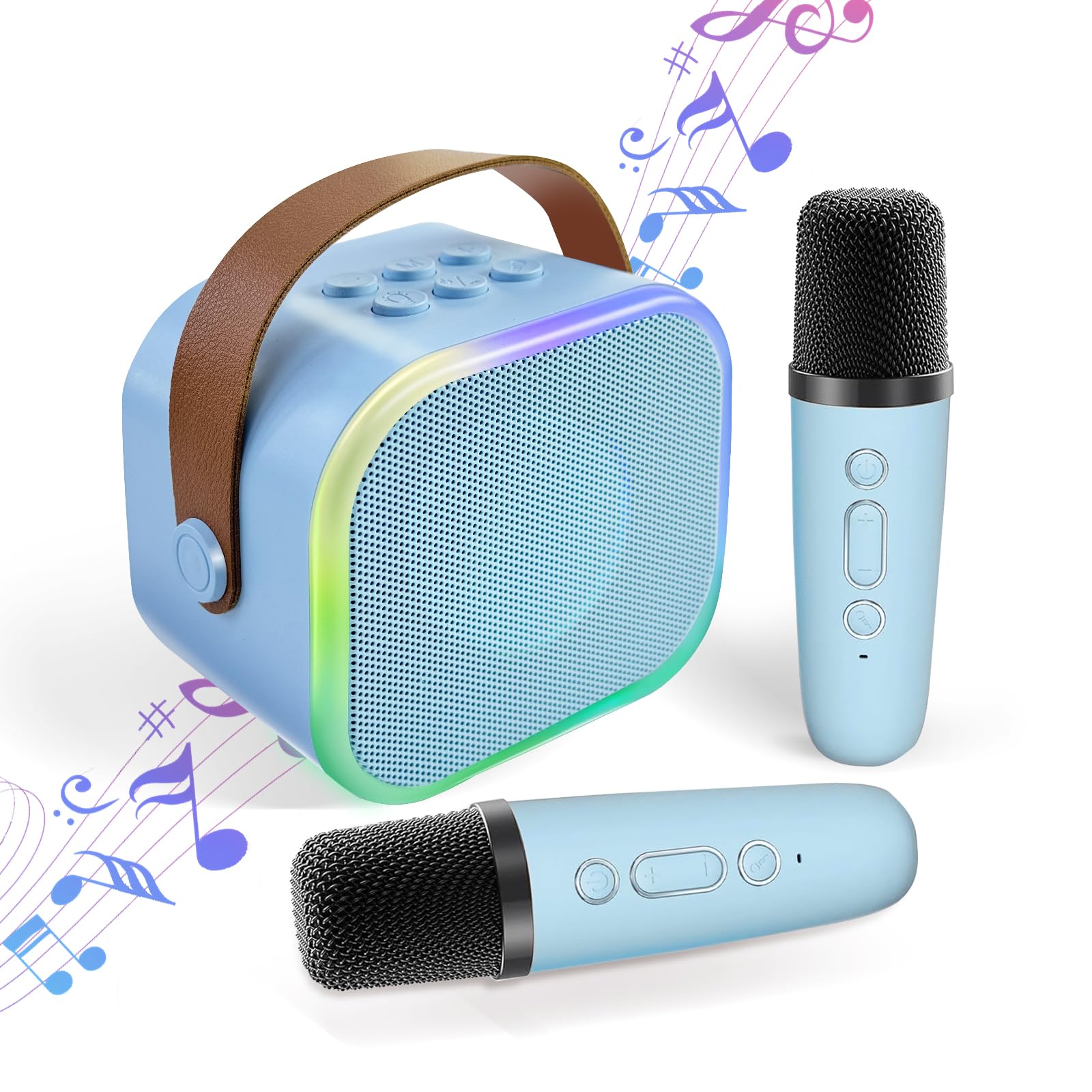 Amazon | HolyCrab カラオケセット Bluetoothマイク 2本 Mini カラオケ