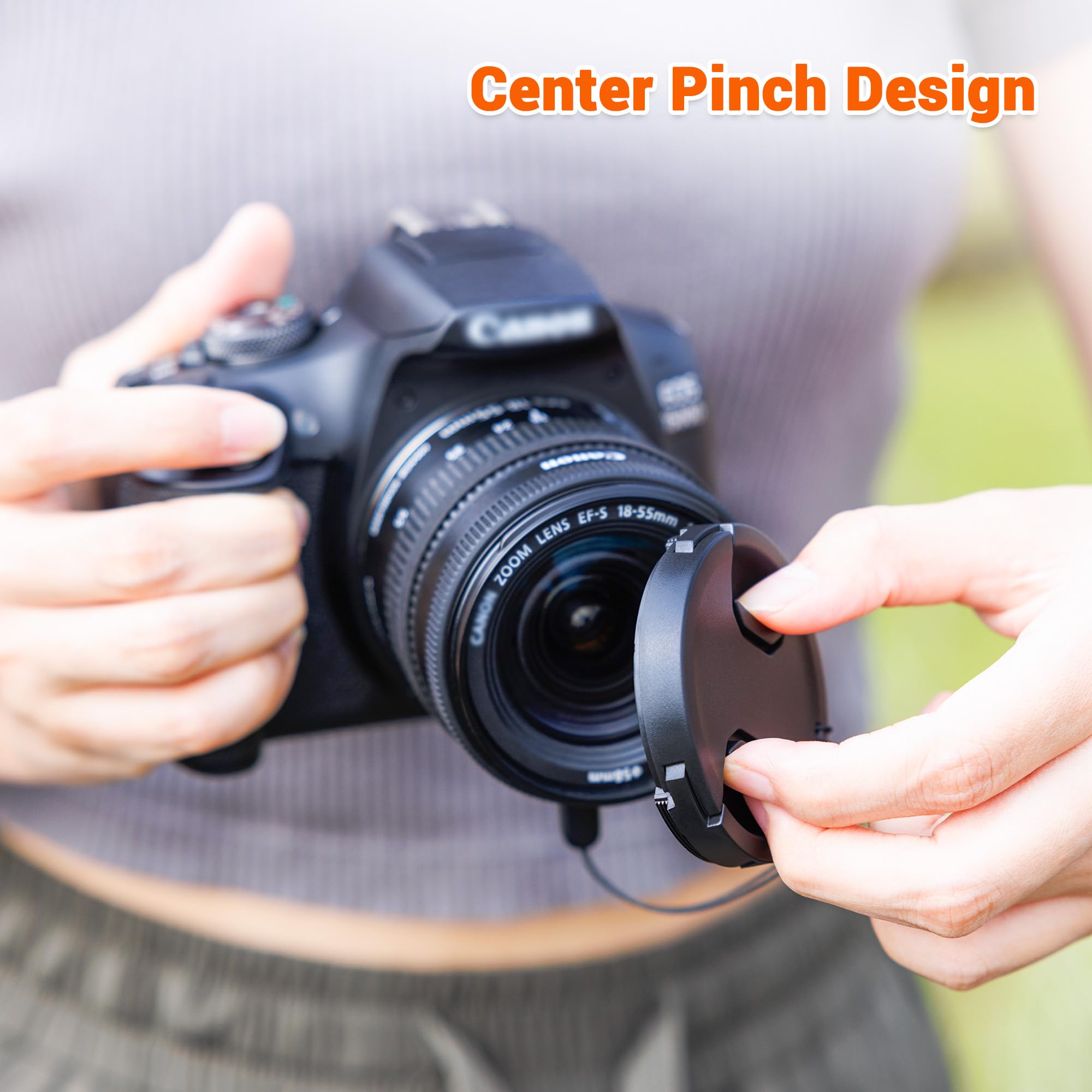 Amazon | フロントレンズキャップカバー + 弾性紛失防止キャップ