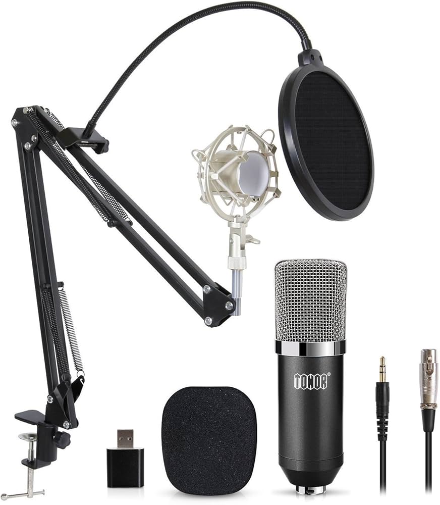 Amazon.co.jp: Tonor コンデンサーマイク セット マイクアーム付き