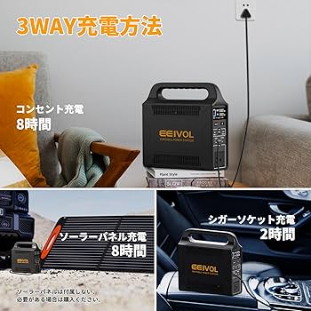 Amazon.co.jp: ポータブル電源 280Wh大容量 家庭用 蓄電池 発電機