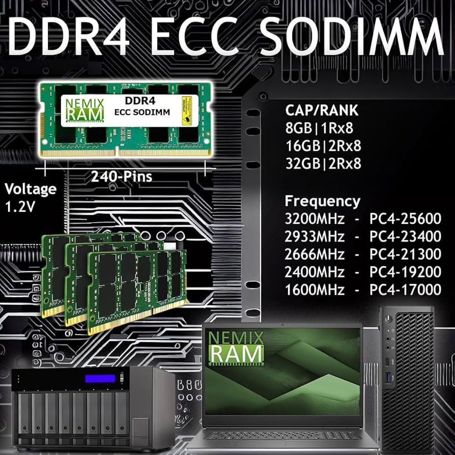 NEMIX RAM 32GB (2X16GB) DDR4 2933MHZ PC4-23400 2Rx8 1.2V CL21 260