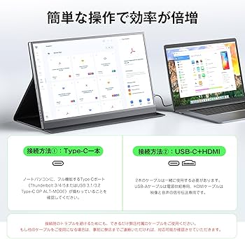 Amazon.co.jp: 【Amazon限定ブランド】KOOLYFUL モバイルモニター 4k