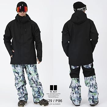 Amazon.co.jp: [W_RAY] スノーボード ウェア メンズ 上下セット