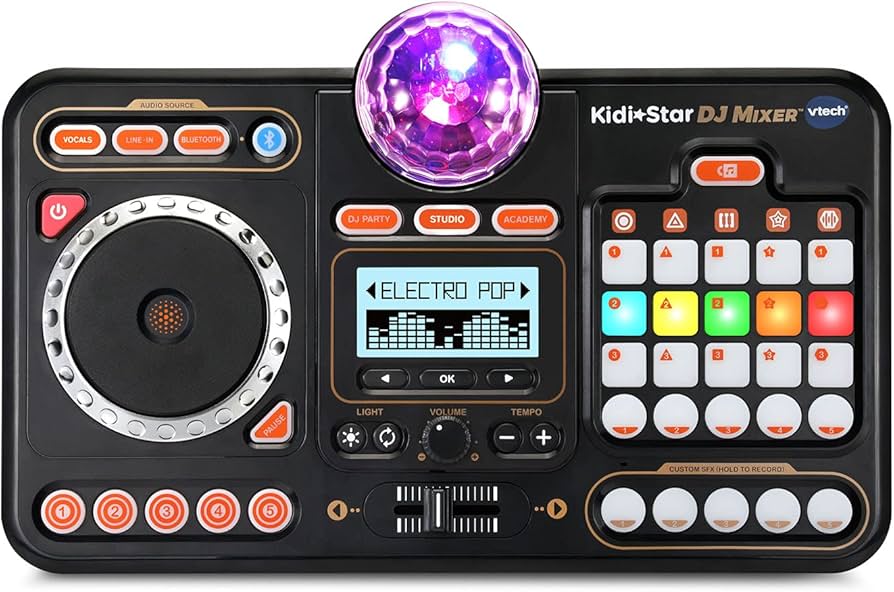 Amazon.co.jp: VTech KidiStar DJミキサー ブラック : 楽器・音響機器