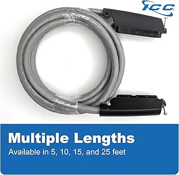 Amazon.com: ICC Female to Male 25 Pair Telco Cable 5ft - Cat3