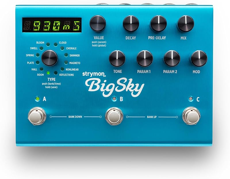 strymon BigSky - 12種類のスタジオクラスのリバーブを搭載、BlueSkyの
