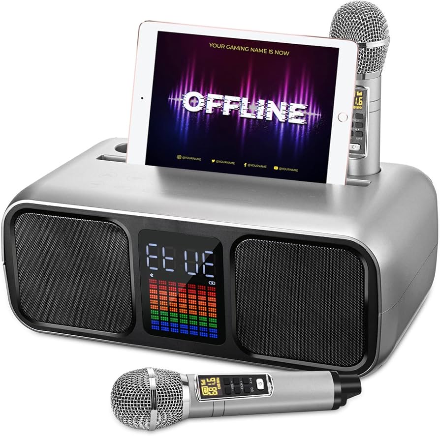 Amazon.co.jp: karaoke machine 【2024最新タッチ式・一台5役・マイク