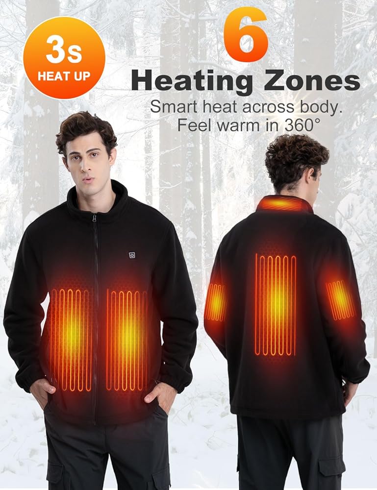 Amazon.com: ALSOMTEC Heated Jacket Polar Fleece for Men Women with