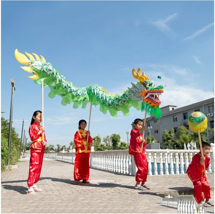 Amazon.com: ELJHY 4m Dragon Dance Costume Propsfor 4 Players