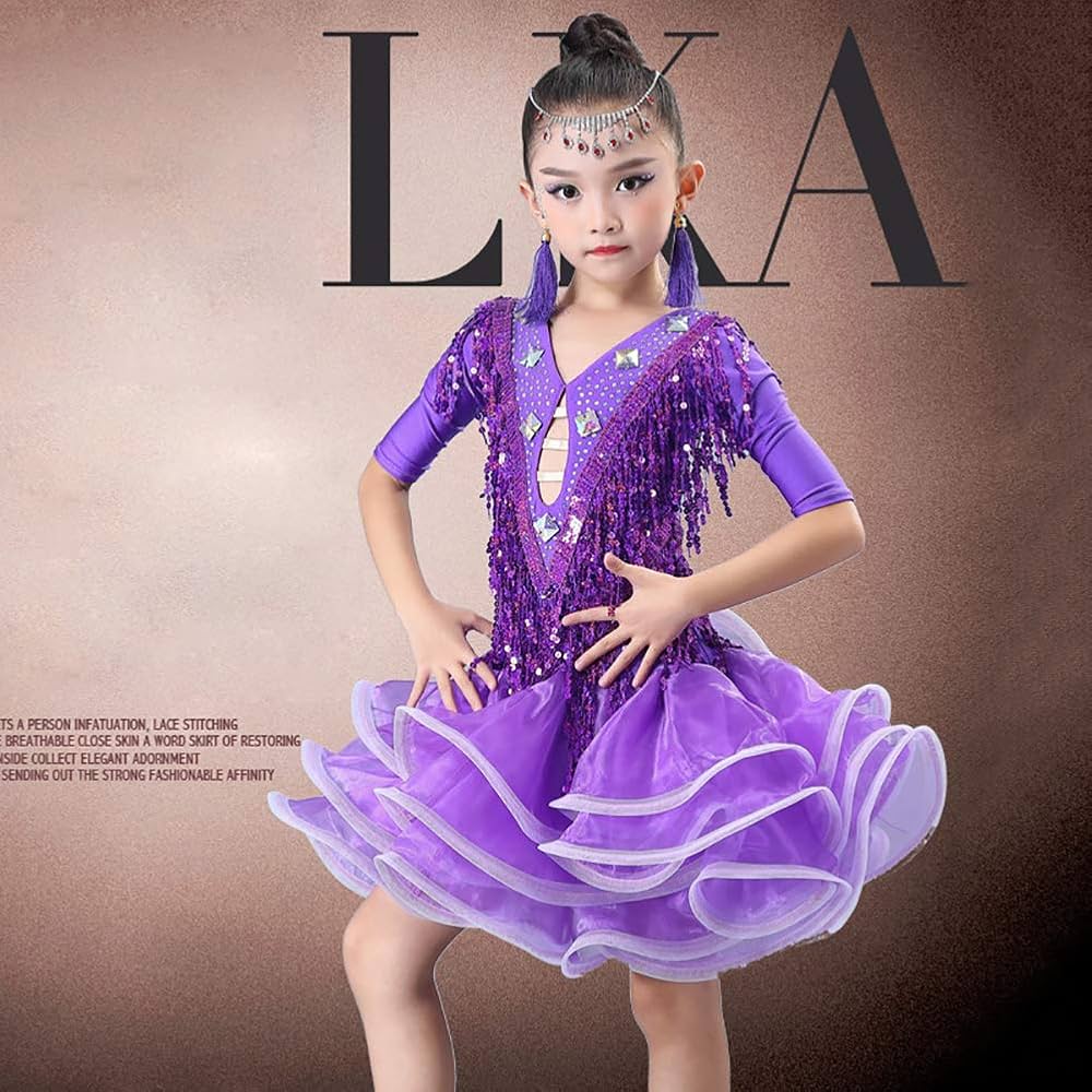 Amazon.co.jp: 社交ダンス衣装 ラテン 社交ダンスドレス キラキラ