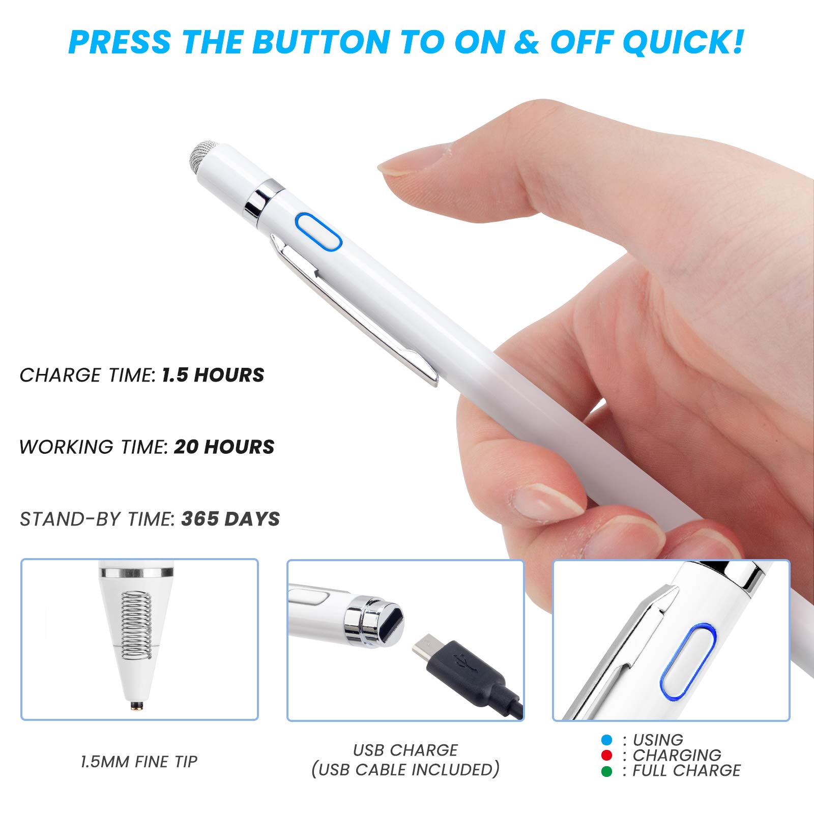 Amazon.com: Stylus Pen for Amazon Fire HD 10 Tablet, EDIVIA