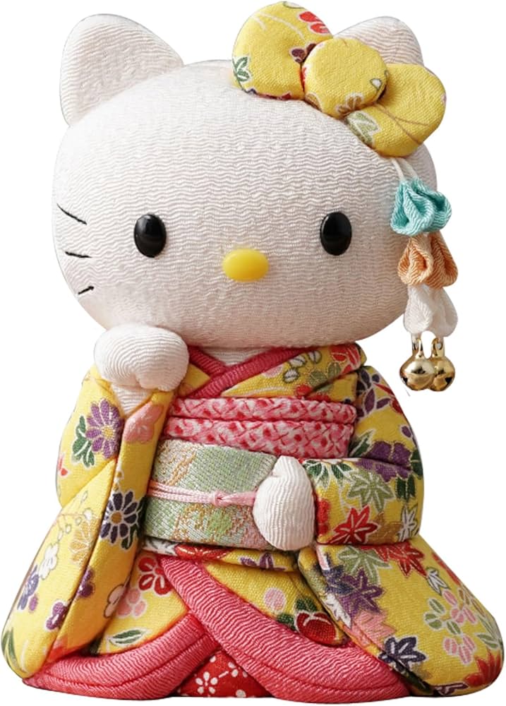 Amazon.co.jp: 招きハローキティ(舞妓/黄)キティちゃん キティ 人形