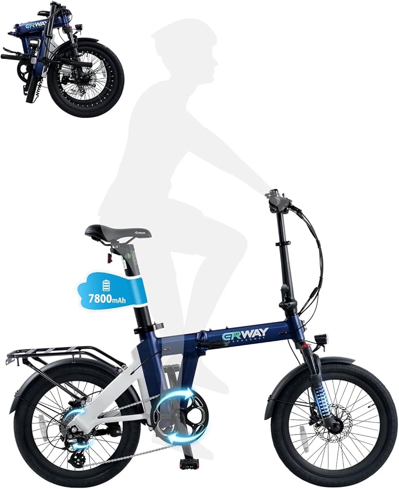 Amazon | ERWAY 電動自転車 折りたたみ 20インチ 電動アシスト自転車