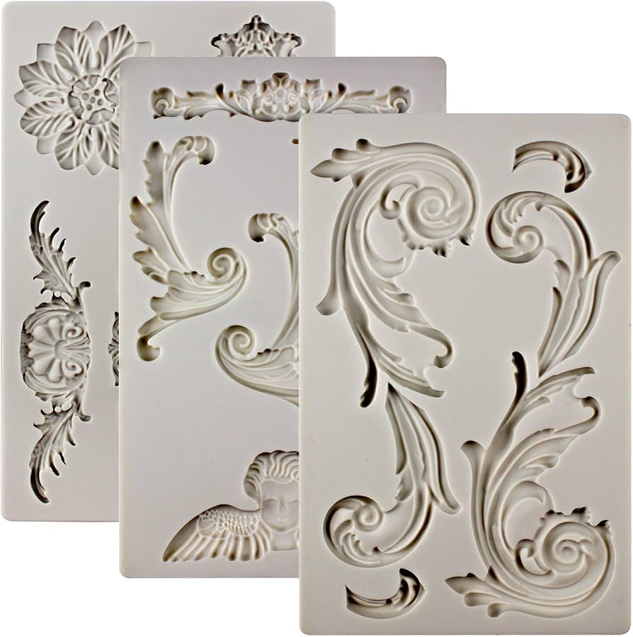 Amazon.com: Baroque Style Ornament Curlicues Silicone Molds 3