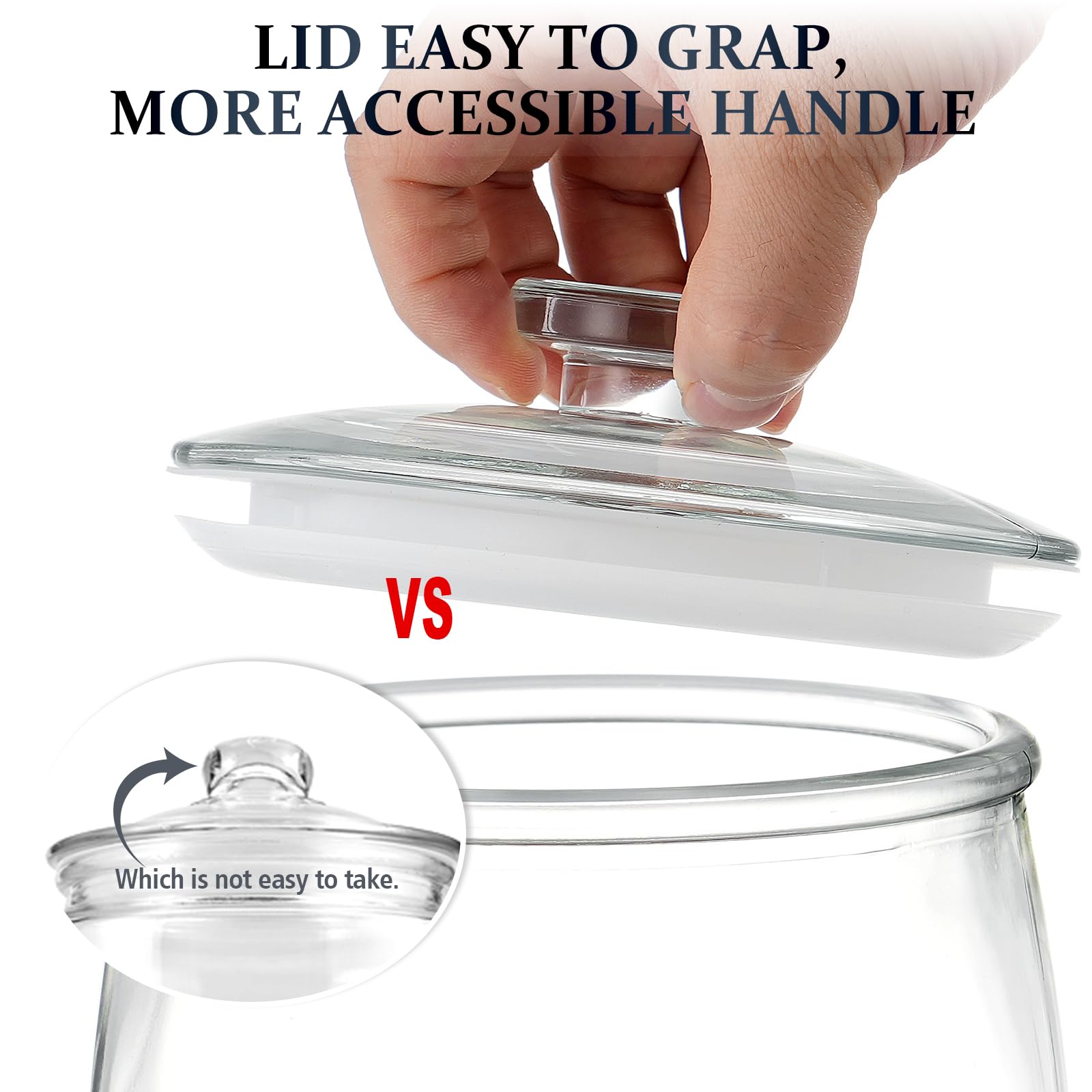 Amazon | Folinstall 広口薬瓶ジャー 蓋付き 0.5ガロン ガラスジャー