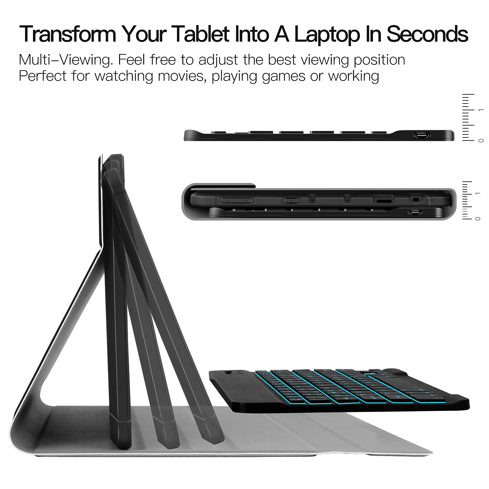 Amazon.co.jp: バックライト付きキーボードケース Kindle Fire HD 10