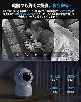 Amazon.co.jp: 見守りカメラ【可上下左右自動追尾・2.4G/5GHz WiFi両