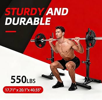 Amazon.co.jp: JupiterForce バーベルスタンド 分離型 スクワット