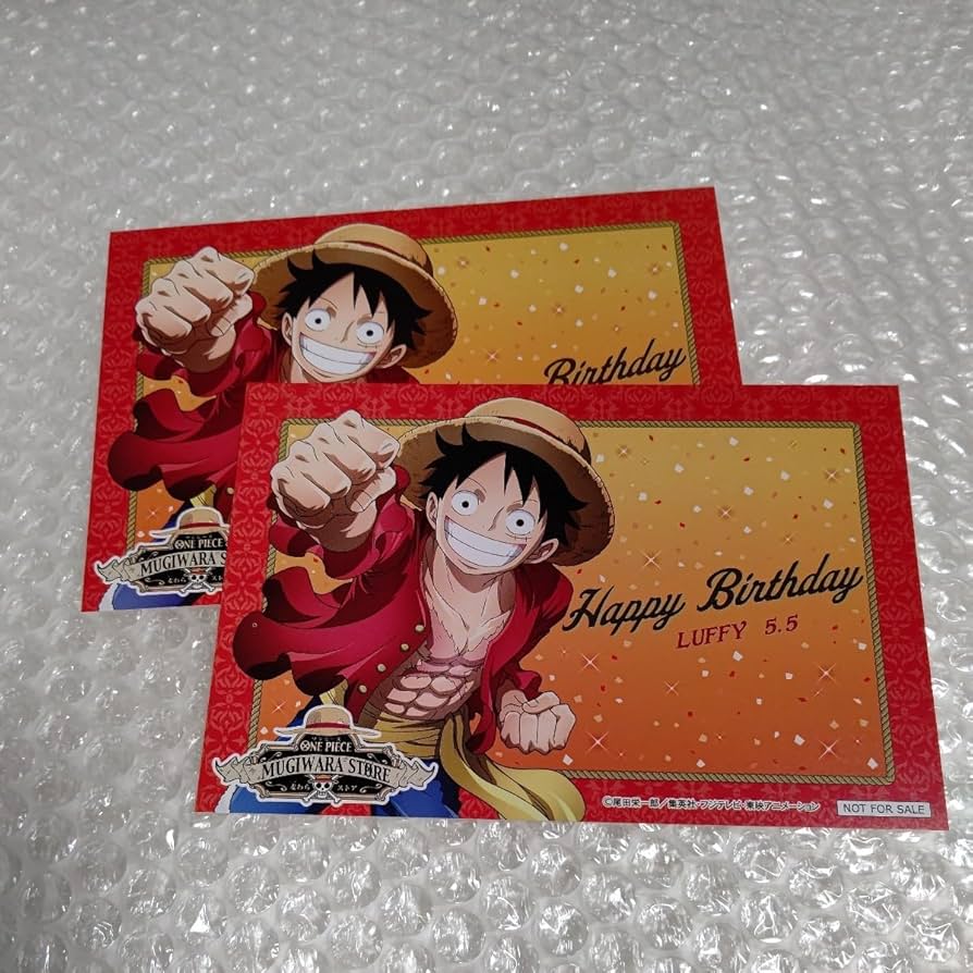 Amazon.co.jp: ONE PIECE バースデーカード ルフィ 2枚セット
