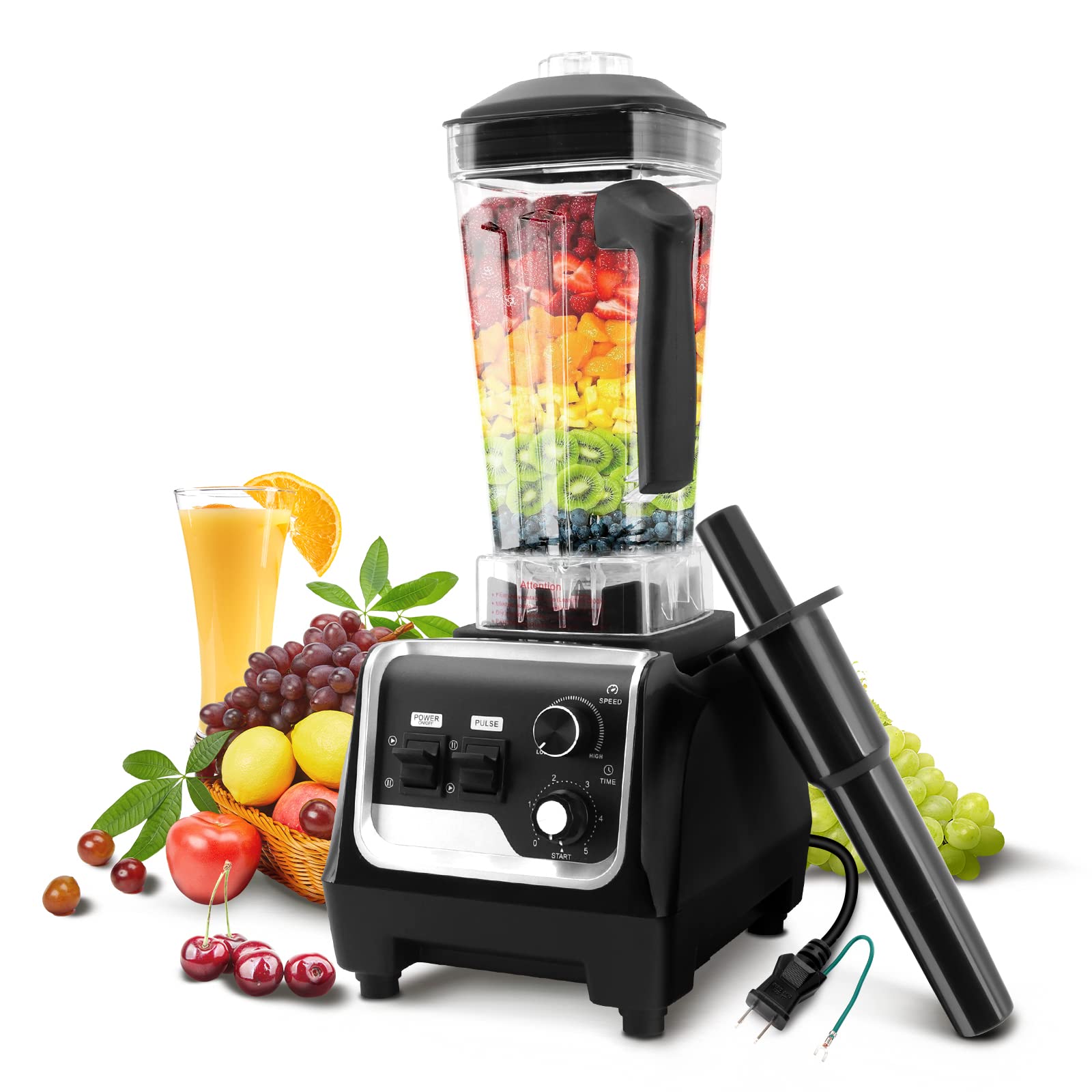 Amazon | BriSunshine ミキサー 大容量 業務用 2L タイマー機能付 多