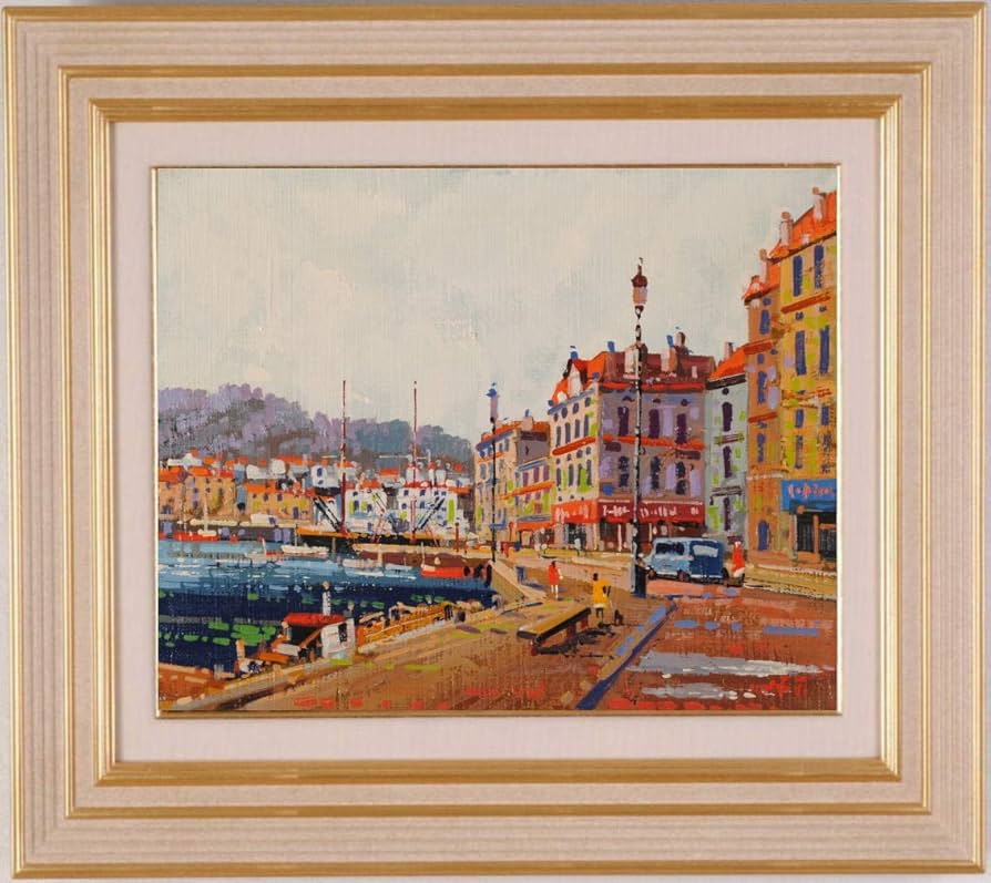 Amazon.co.jp: 竹内春光 「オポルトの港町」 ポルトガル 風景画 絵画