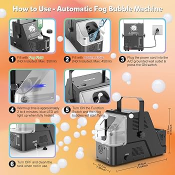 Amazon | バブルフォグマシン 450W バブルフォガーマシン 毎分5000個