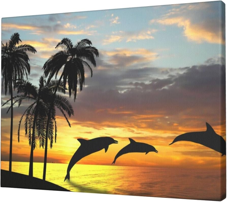 Amazon.co.jp: ハワイ 海 空 イルカ アートポスター アートパネル
