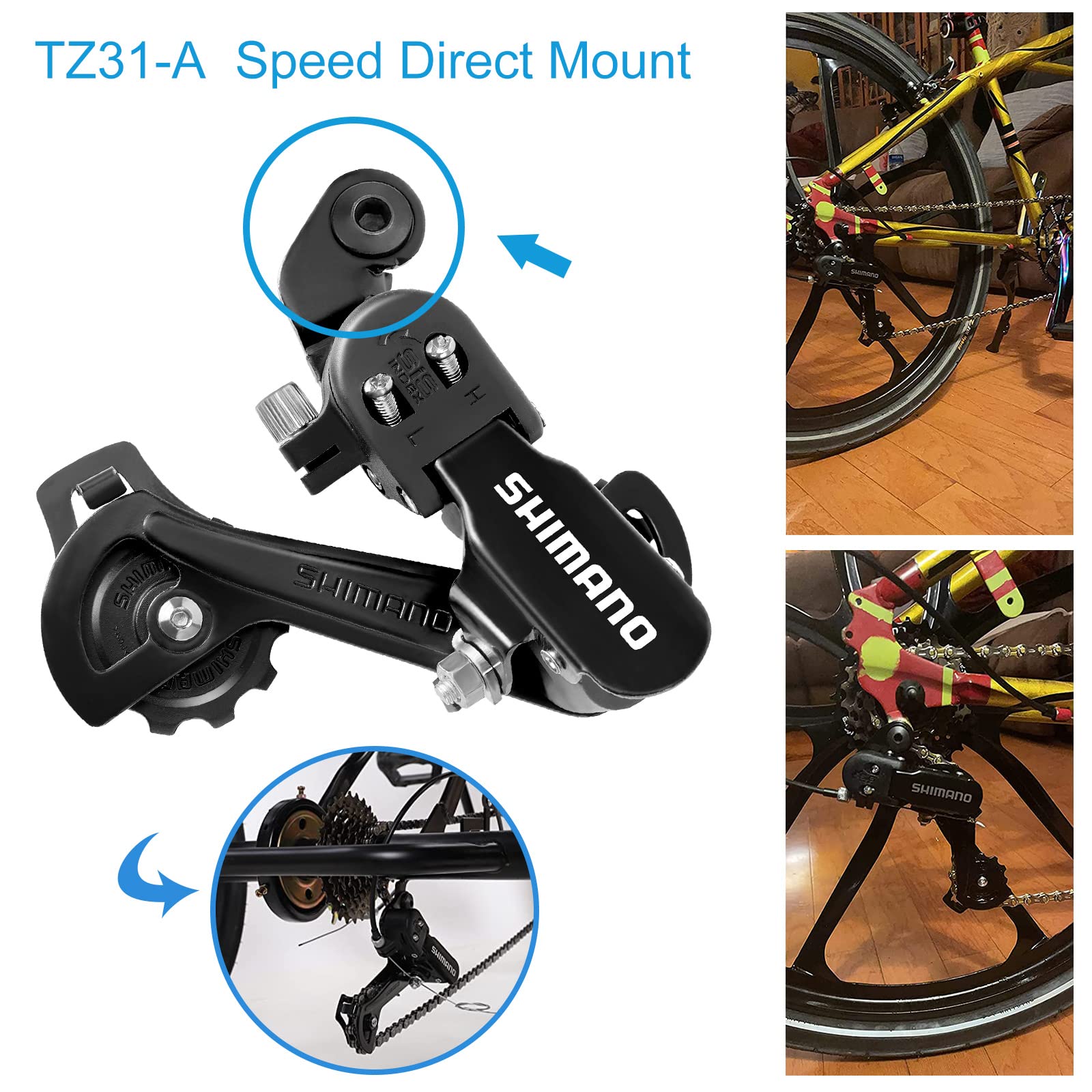 Amazon.com : Huazu Rear Derailleur for RD-TZ31-A, Bike Parts Gear