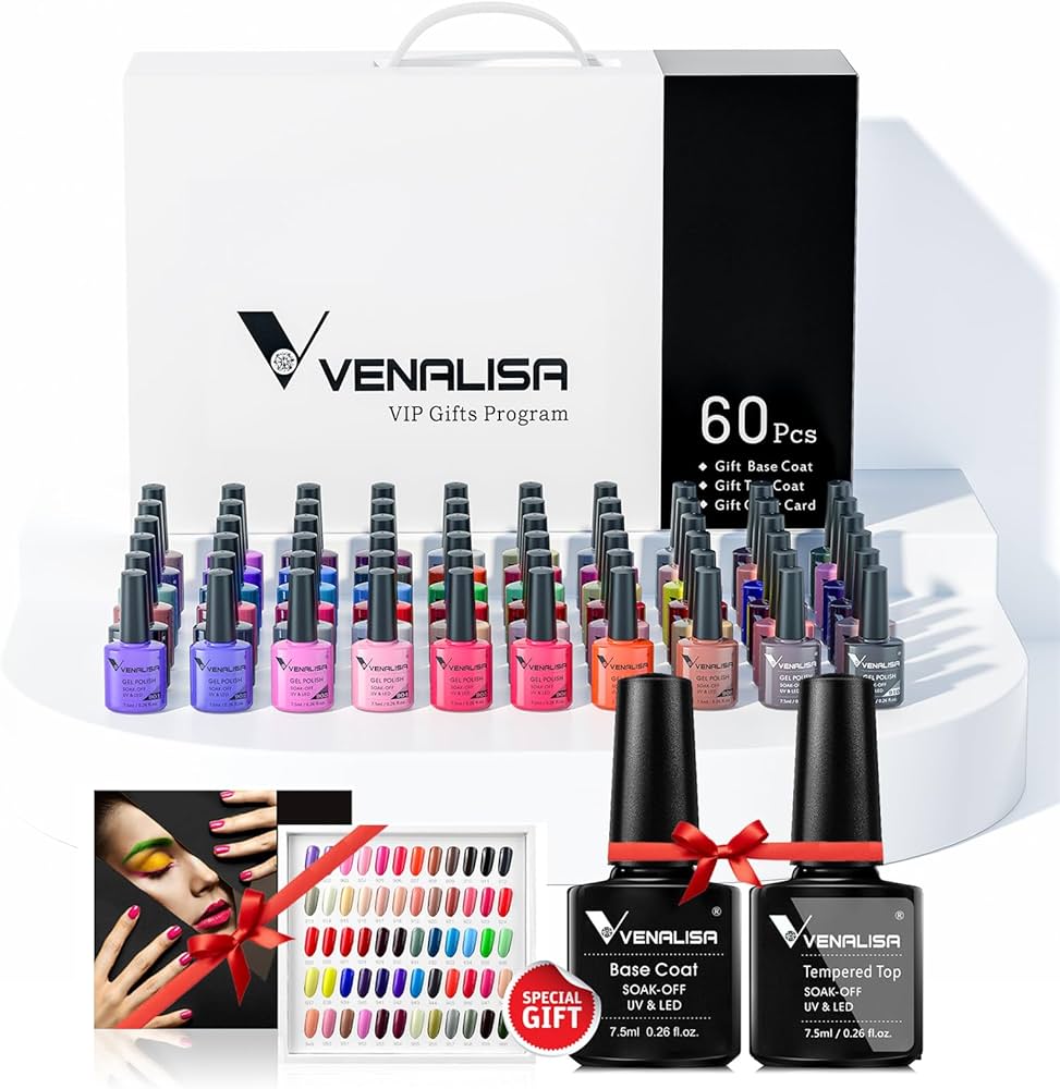 Amazon.com : VENALISA VIP1 Set 62 PCS 7.5ml Gel Nail Polish Kit