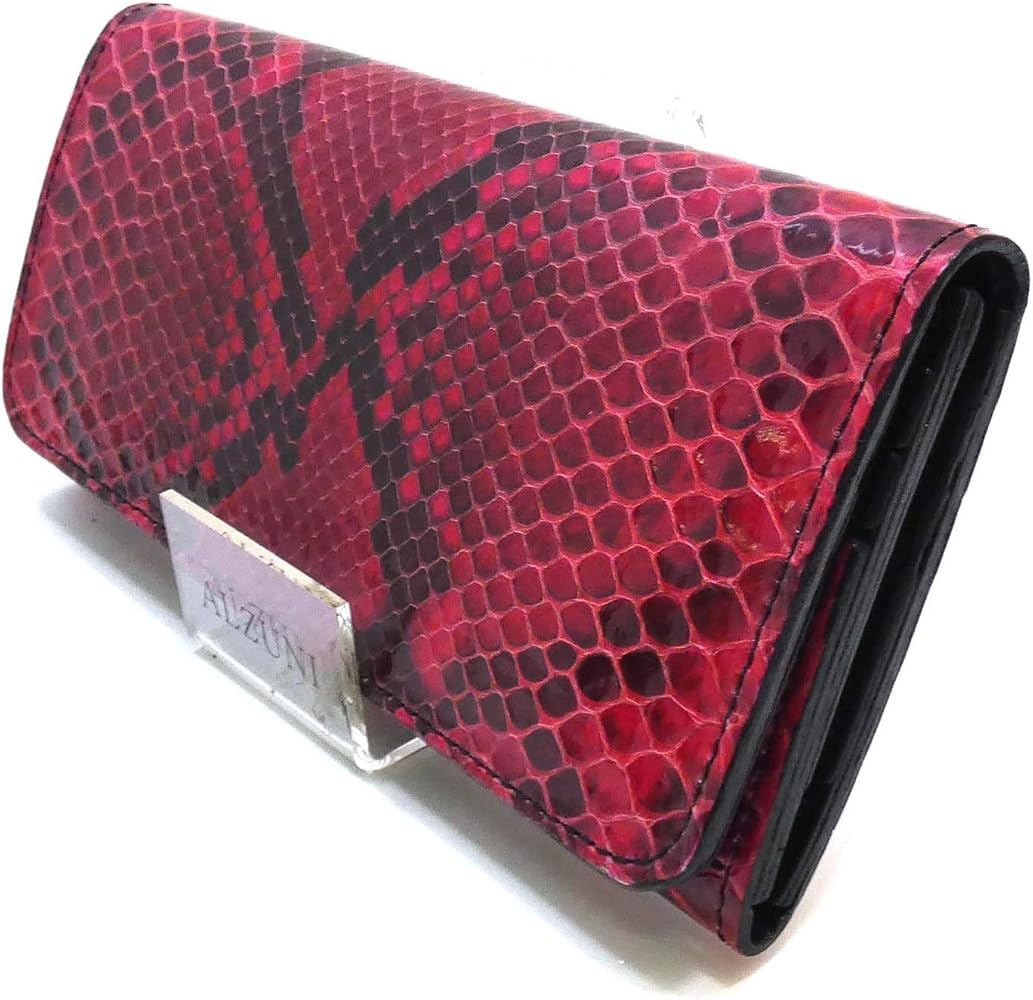 Amazon | [アルズニ] ダイヤモンドパイソン 蛇 革 二つ折り 長財布