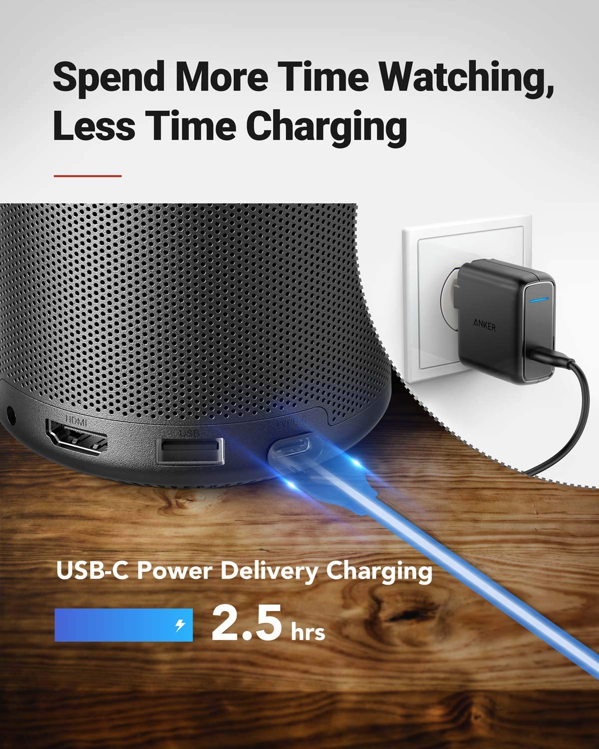 Nebula Capsule II Smart Mini Projector, by Anker, Palm-Sized 200