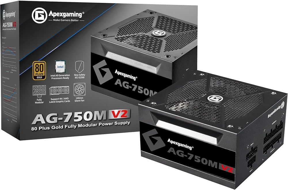 Amazon | Apexgaming AGシリーズ 80 PLUS GOLD認証 750W フルプラグ
