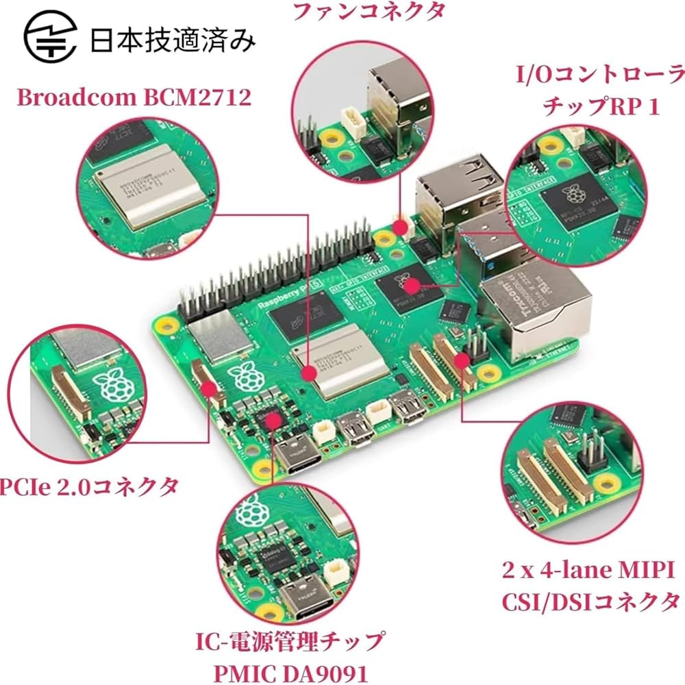 Amazon.co.jp: Vesonn Raspberry Pi 5 Starter Kit 技適済み Raspberry