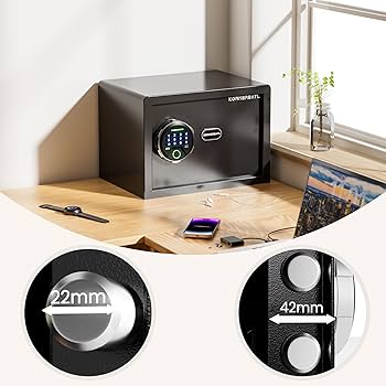 Amazon.co.jp: KornerBatl スマートバイオメトリック金庫 指紋ロック