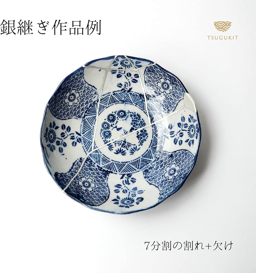 Amazon.co.jp: つぐつぐ 銀粉 0.5g & 真綿 セット 銀継ぎ 蒔絵 仕上げ