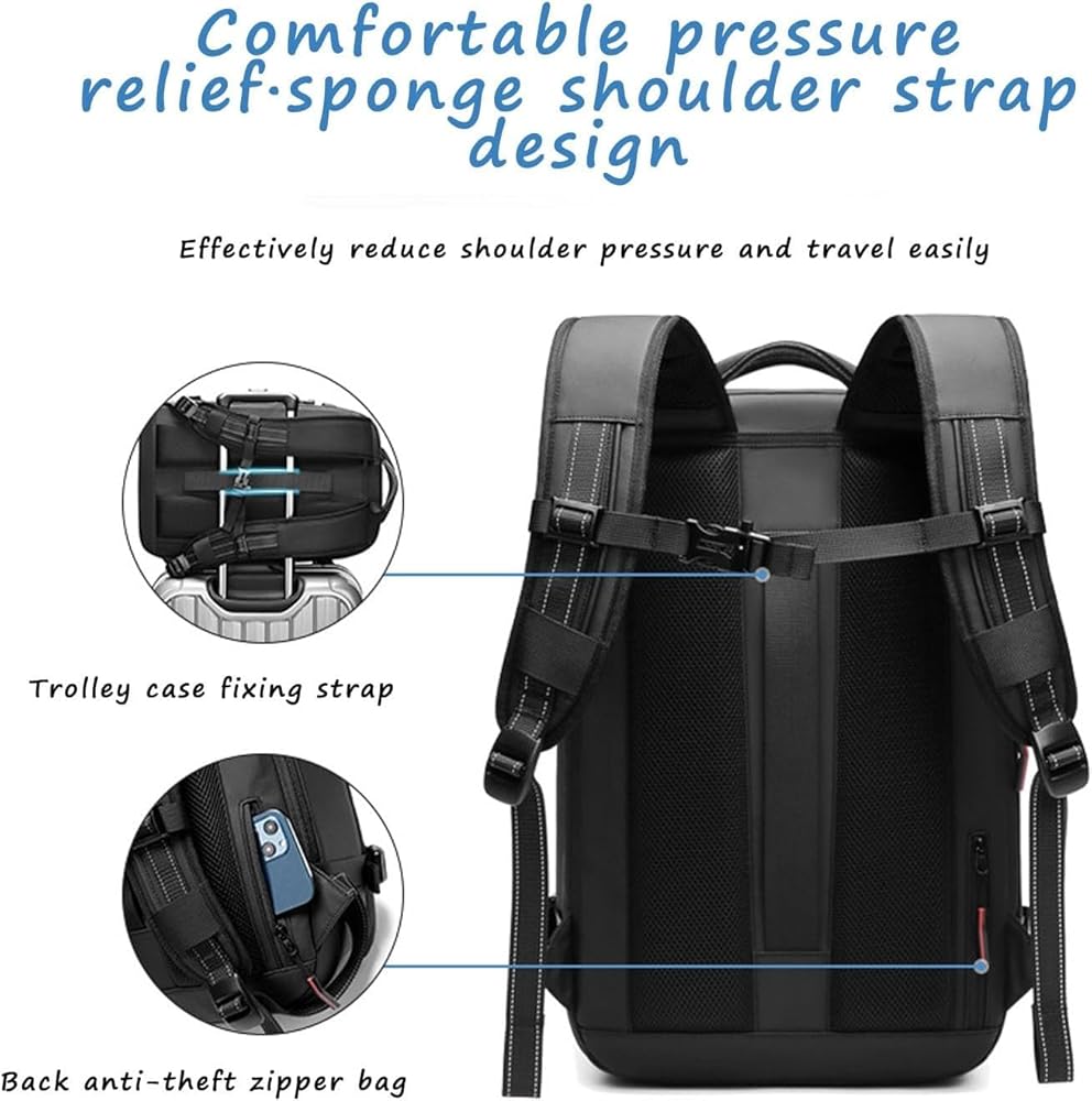 Amazon.co.jp: Vacpack バックパック、真空圧縮機能付き 60L 拡張可能