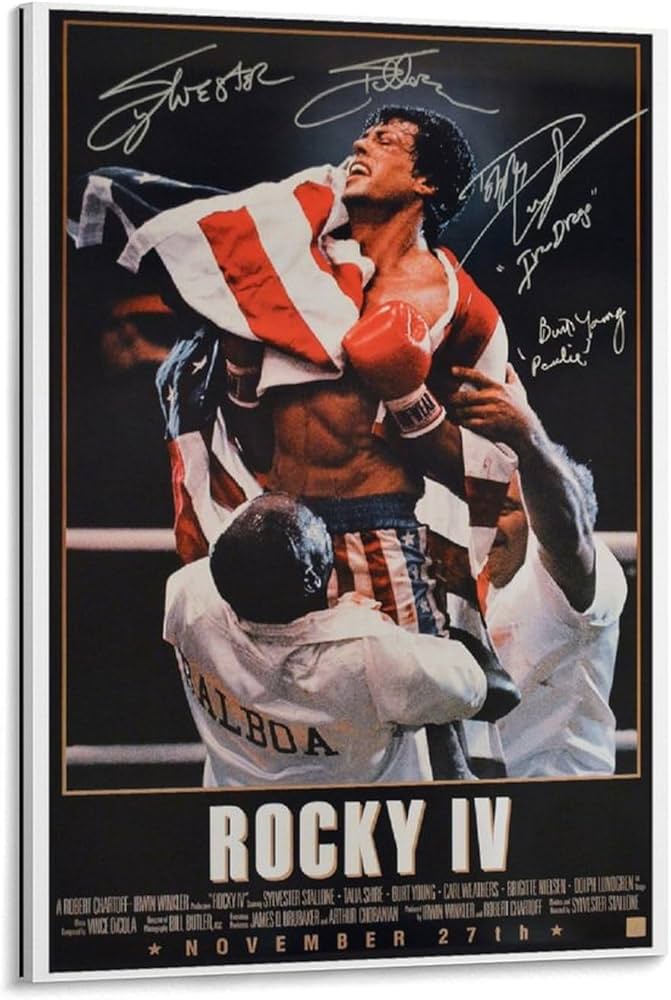 Amazon.co.jp: ロッキーIV映画ウォールアートレトロポスターHD サイン