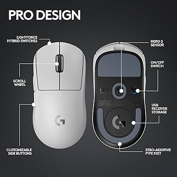 Amazon.com: Logitech G PRO X Superlight 2 Lightspeed Wireless