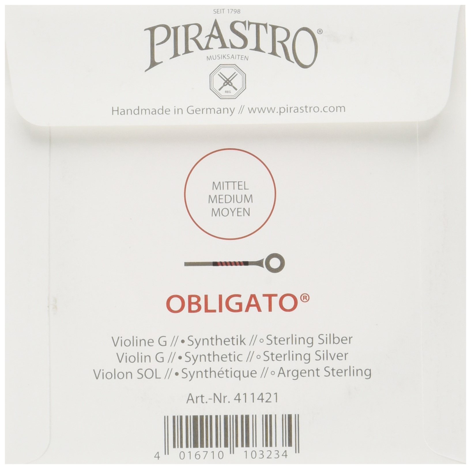 Amazon.co.jp: オブリガート OBLIGATOバイオリン弦(4/4)セット E線