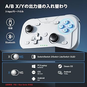 Amazon.co.jp: AceGamer ポケットコントローラー ワイヤレス