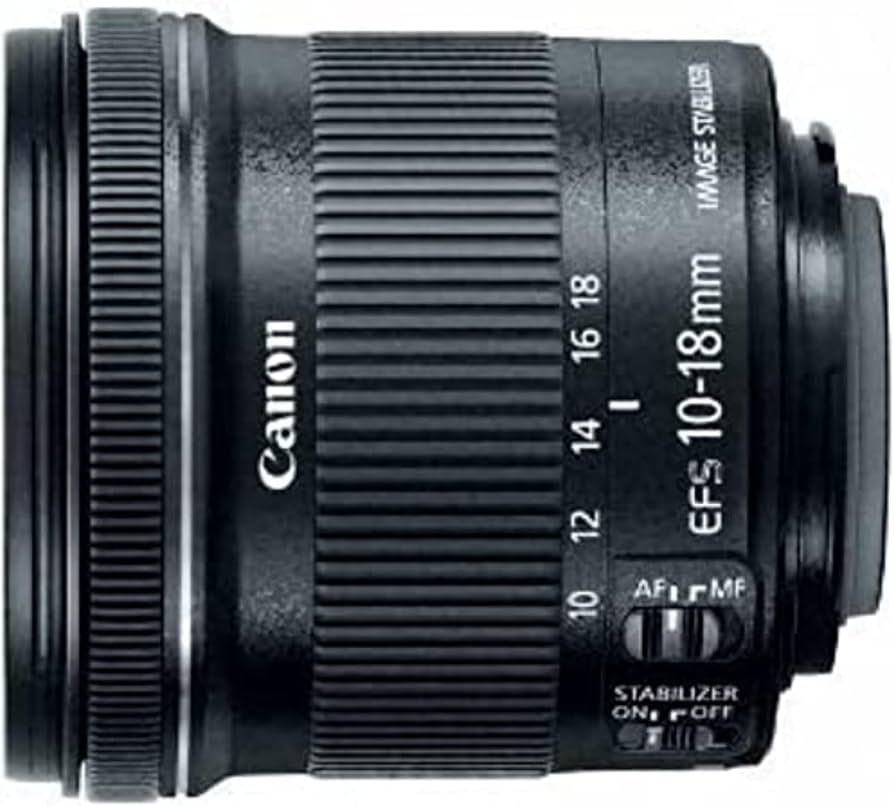 Amazon.com : Canon EF-S 10-18mm f/4.5-5.6 is STM Lens, Lens Only
