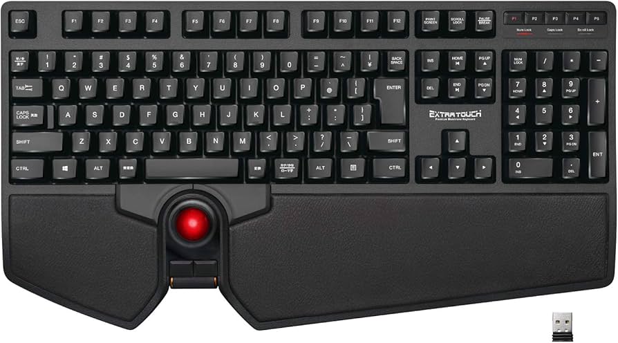 Amazon.co.jp: エレコム USB トラックボール付キーボード ワイヤレス