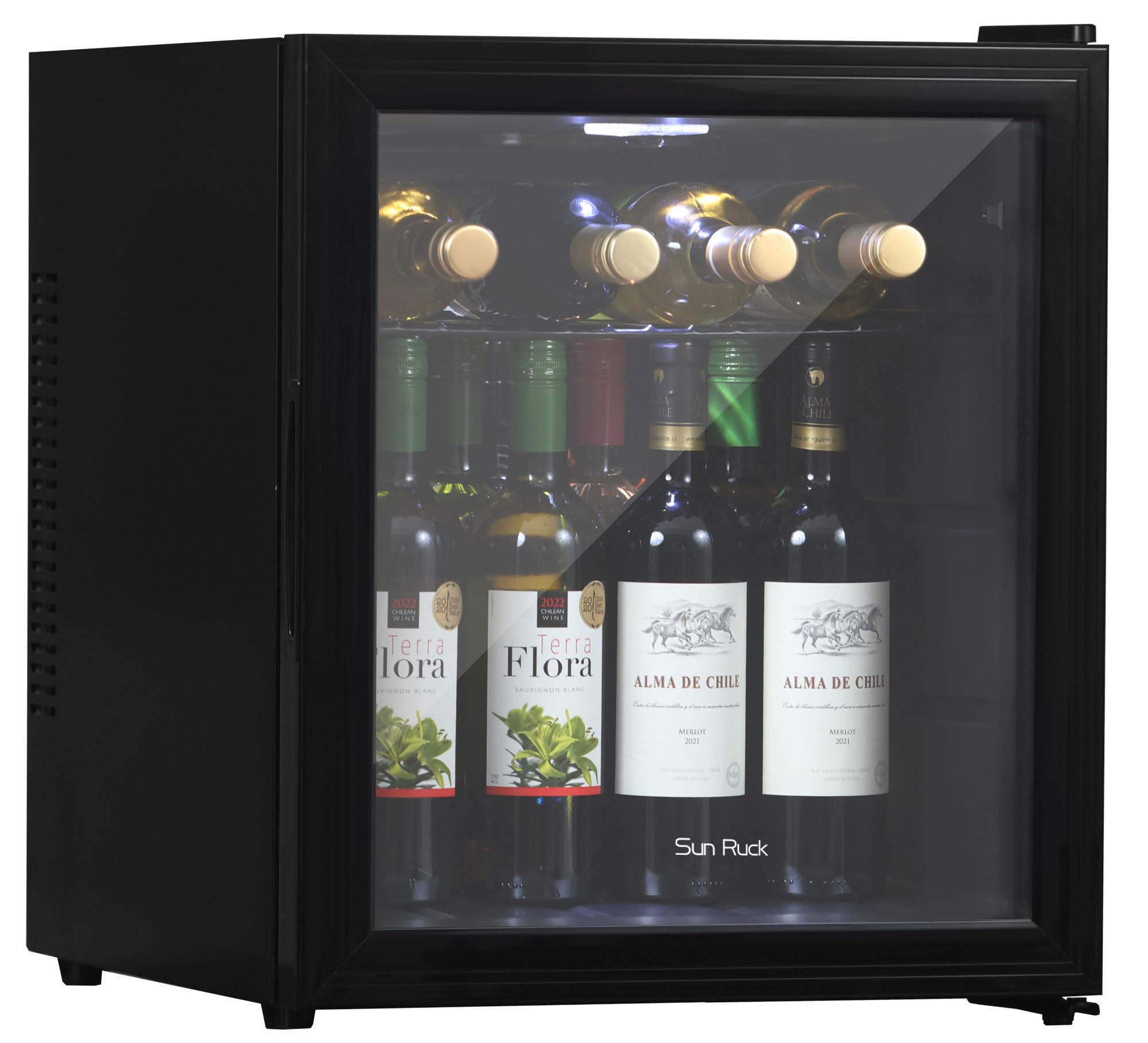 Amazon.co.jp: SunRuck ワインセラー 小型 縦置き 16本収納 強化ガラス