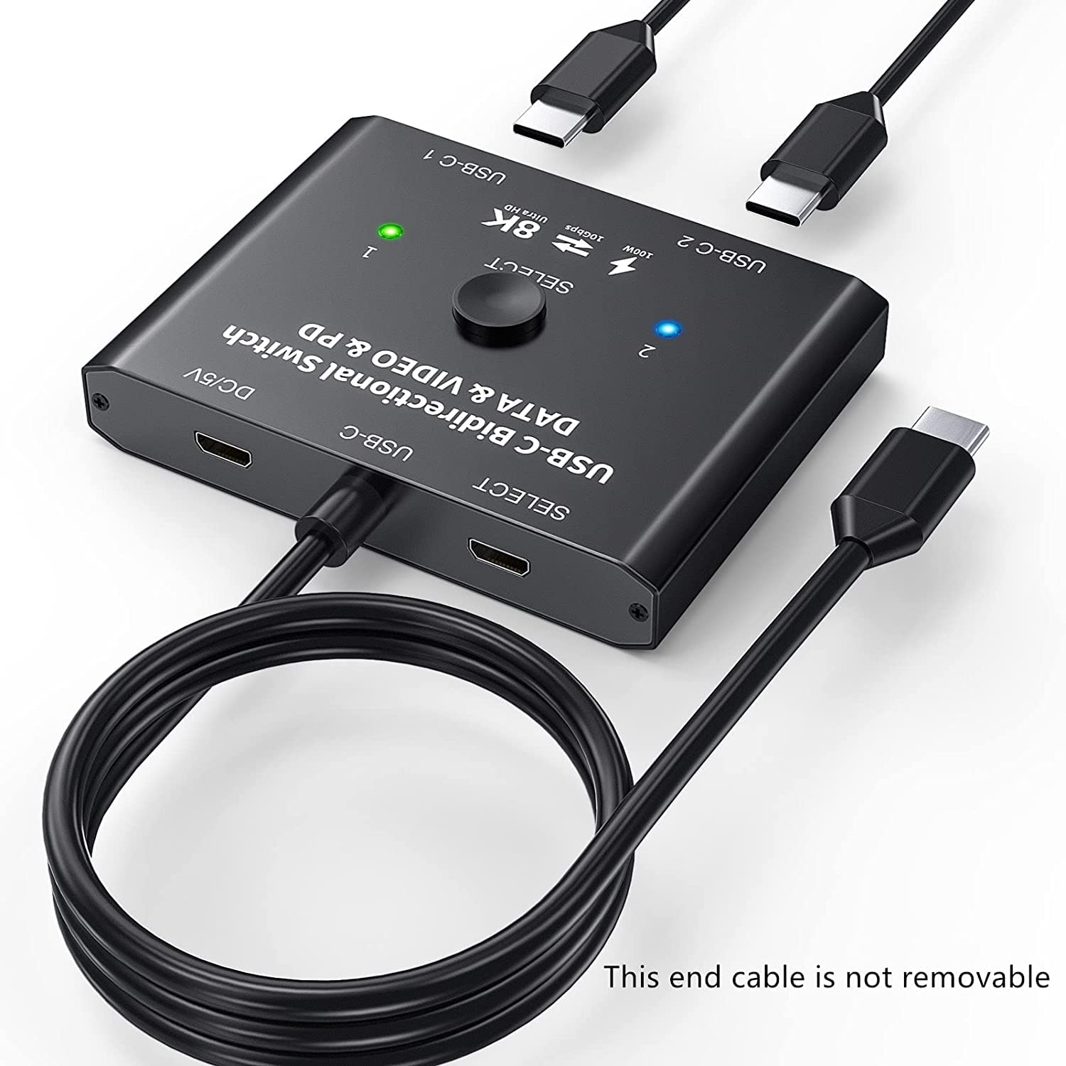 Amazon | USB C 切替器、2入力1出力、1入力2出力、USB C 双方向切替器