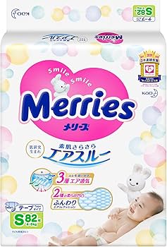 Amazon | 【テープ Sサイズ】メリーズさらさらエアスルー (4~8kg)82枚