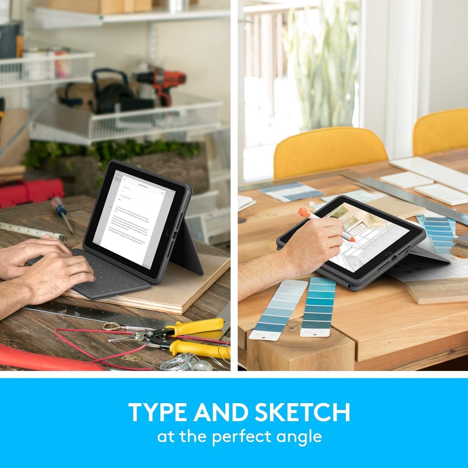 Amazon | Logitech Rugged Folio - iPad (第7世代、第8世代、第9世代