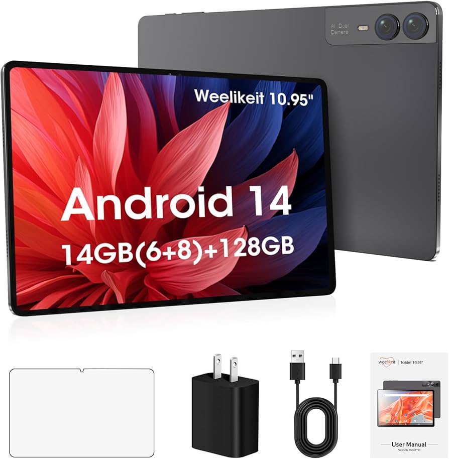 Amazon.com : weelikeit Tablet 10.95 inch, Android 14 Tablets, 14GB