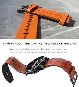 Amazon.com: OUTVI 22mm leather watch band for garmin fenix 6 7 pro
