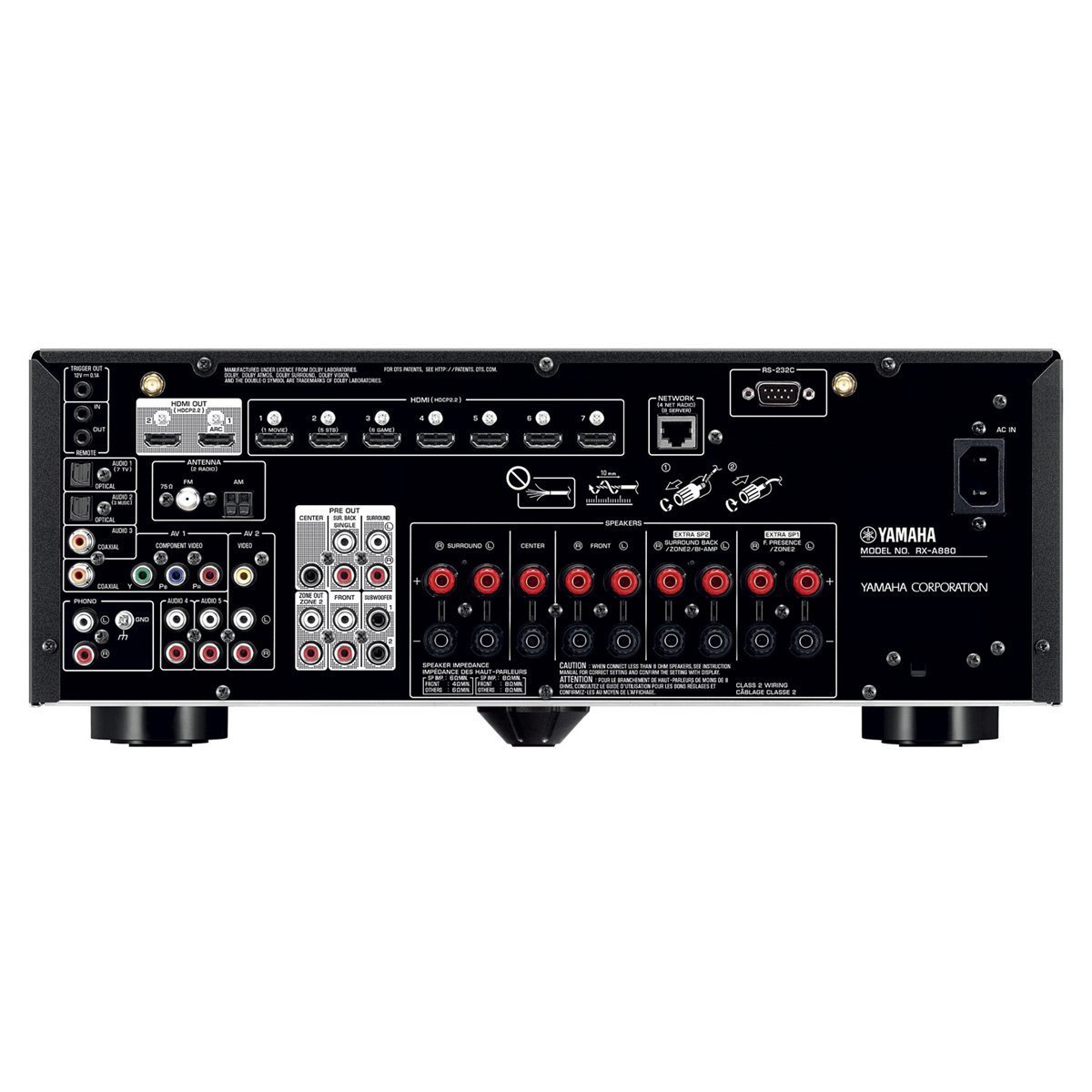 Amazon.com: Yamaha AVENTAGE RX-A880 7.2-ch 4K Ultra HD AV Receiver